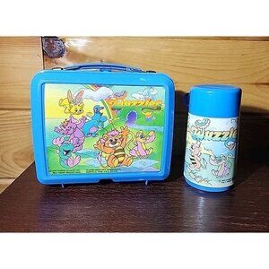 Vintage 1985 Wuzzles Aladdin Lunch Box - Hasbro / Walt Disney with Thermos Read